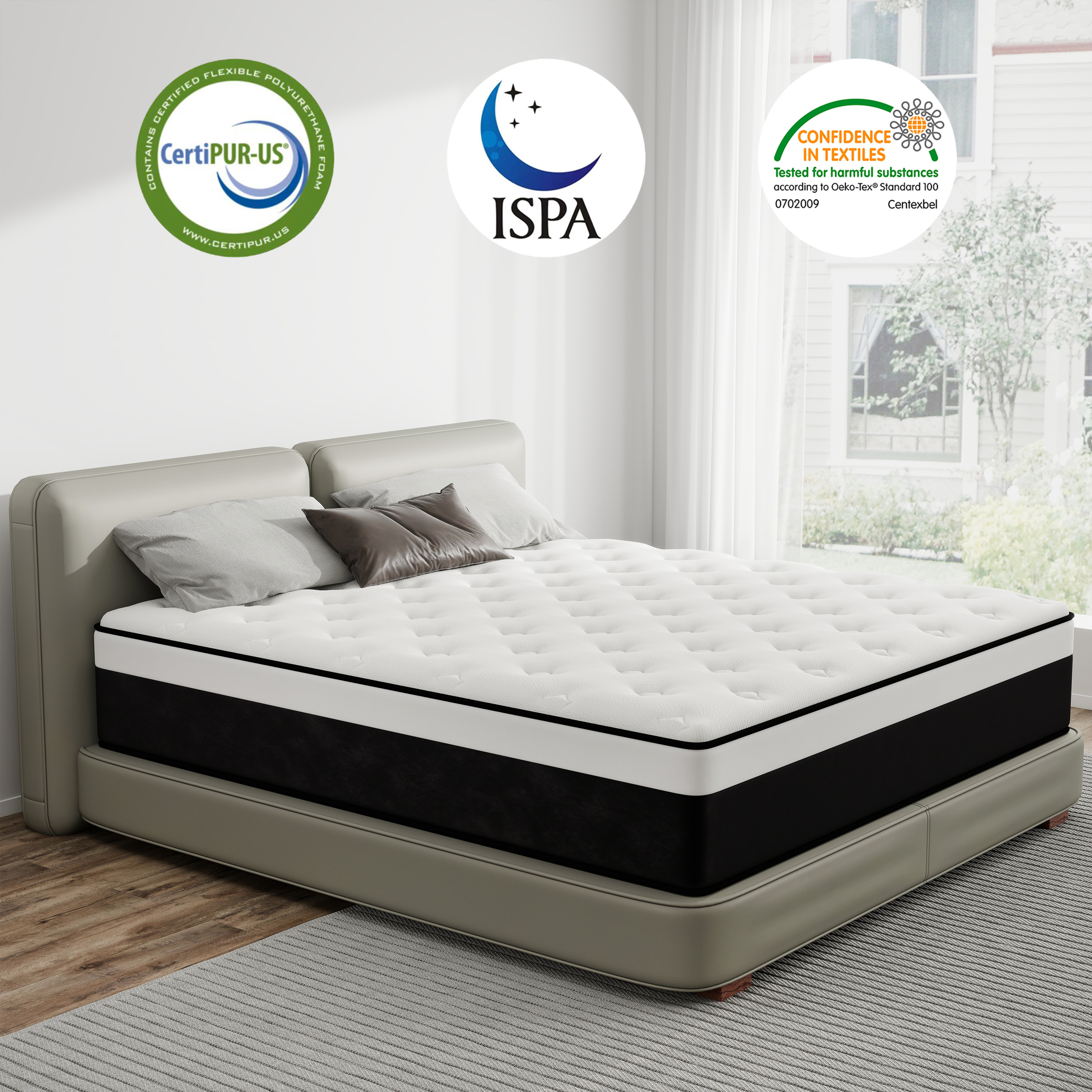 lemontalking 12 Inch Twin Hybrid Mattress CertiPUR-US Certified Memory Foam Pocket Spring Mattress Medium Firm in a Box