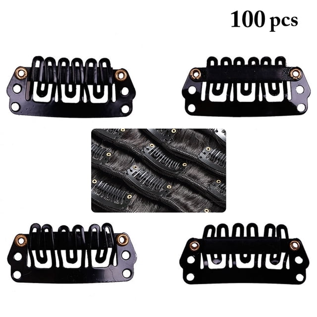 100 Pcs Pince à Perruque Métallique en Forme de U Pince à Pression Bricolage Pince pour Extension de Cheveux Postiche