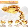thumbnail image 3 of 3D Printed Dragon Animals,Feathered Wyvern, Dinosaur Toys,3D Printed Articulated Fidget Dragon - Desktop Pet (Thunderclaw), 3 of 7