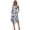 Blue Palm Tree Print, variant on Mountain Cloud Print Sleeveless Sundress, with Side Pockets Summer Asymmetric Hem Midi Dress for Work Leisure Travel and Daily Wear