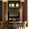 thumbnail image 5 of Ambiate Sara 5-Light Chandelier Fixture, Gold Finish, Glass Shades, Adjustable Height, Five Candelabra Base Sockets (E12), Dimmable, For Dining Areas, Kitchen Islands, Entryways, ETL Listed, 5 of 6