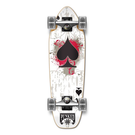 Yocaher Mini Cruiser Ace of Spades Complete - White Ace