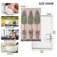 thumbnail image 6 of Yayeee 2 Pack Hand Towels for Bathroom 100% Cotton 16" x 28" Soft Absorbent Kitchen Towel, Stripes Trees, 6 of 7