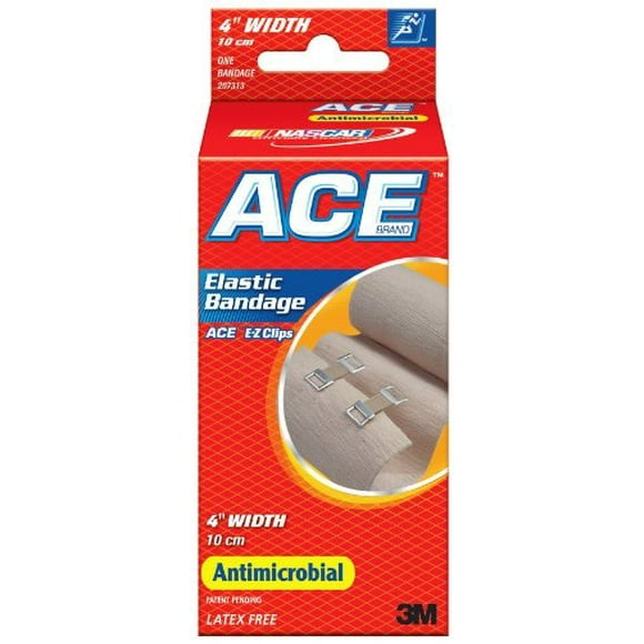Ace Bandage Élastique avec Clips 4", Paquet de 1 Compte