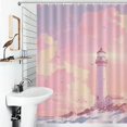 thumbnail image 4 of Sunset Lighthouse Shower Curtains - Bath Shower Curtain Set with 12 Hooks for Adults Kids Bathroom Decor Accessories, 4 of 7