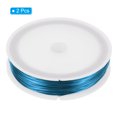 thumbnail image 3 of Uxcell 131 Feet Flexible Paddle Florist Wire 0.5mm Beading Wire Metal Floral Stem Wire Sky Blue 2 Rolls, 3 of 6