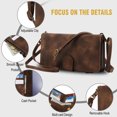 thumbnail image 6 of Decase Wallet Case for Samsung Galaxy Z Fold 5, Premium PU Leather Magnetic Closure Handbag Zipper Pocket Case Kickstand Card Slots with Hand Strap Shockproof Flip Case,Brown, 6 of 7