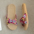 thumbnail image 2 of GERsome Womens Slippers Anti-slip Linen Open Toe Flat Beach Slippers, 2 of 6