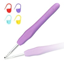 6.5 mm Crochet Hook, Ergonomic Handle for Arthritic Hands, Aluminum Soft Grip Rubber Handle Needles Ergonomic Knitting Needles Crochet Needle for Beginners and Handmade DIY Knitting Crochet