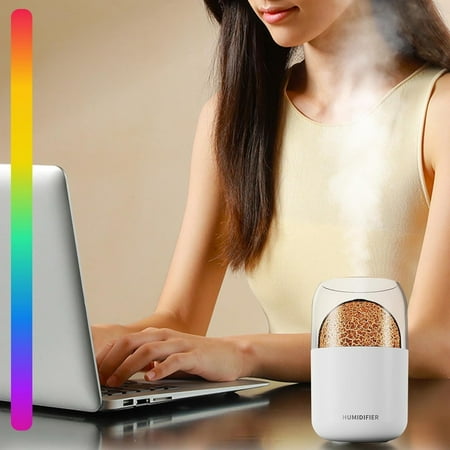 

Humidifier small portable Silent Cool Mist Humidifier With LED Light Bedroom Aromatherapy Diffuser 300ml Multi Purpose Humidifier USB Desktop Humidifier Humidifier With Lights