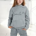 thumbnail image 5 of XAOWF Child Girls Sweatsuit Sets Long Sleeve Letter Printed Lightweight Hoodie And Long Pants Casual Fashion Outfits Relaxed Fit Trendy Clothes Outfits 4-5 Years, 5 of 7