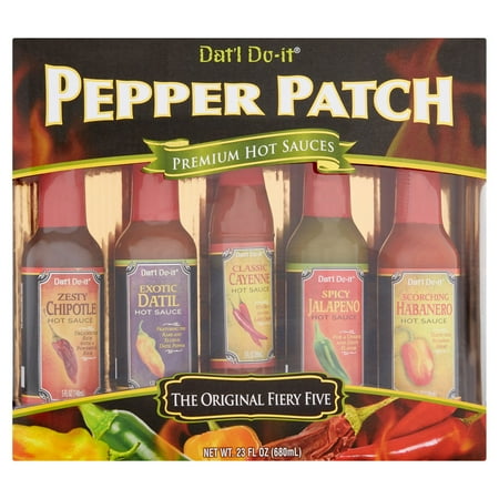 Dat'l Do-It Pepper Patch The Original Fiery Five Premium Hot Sauces, 23 fl oz