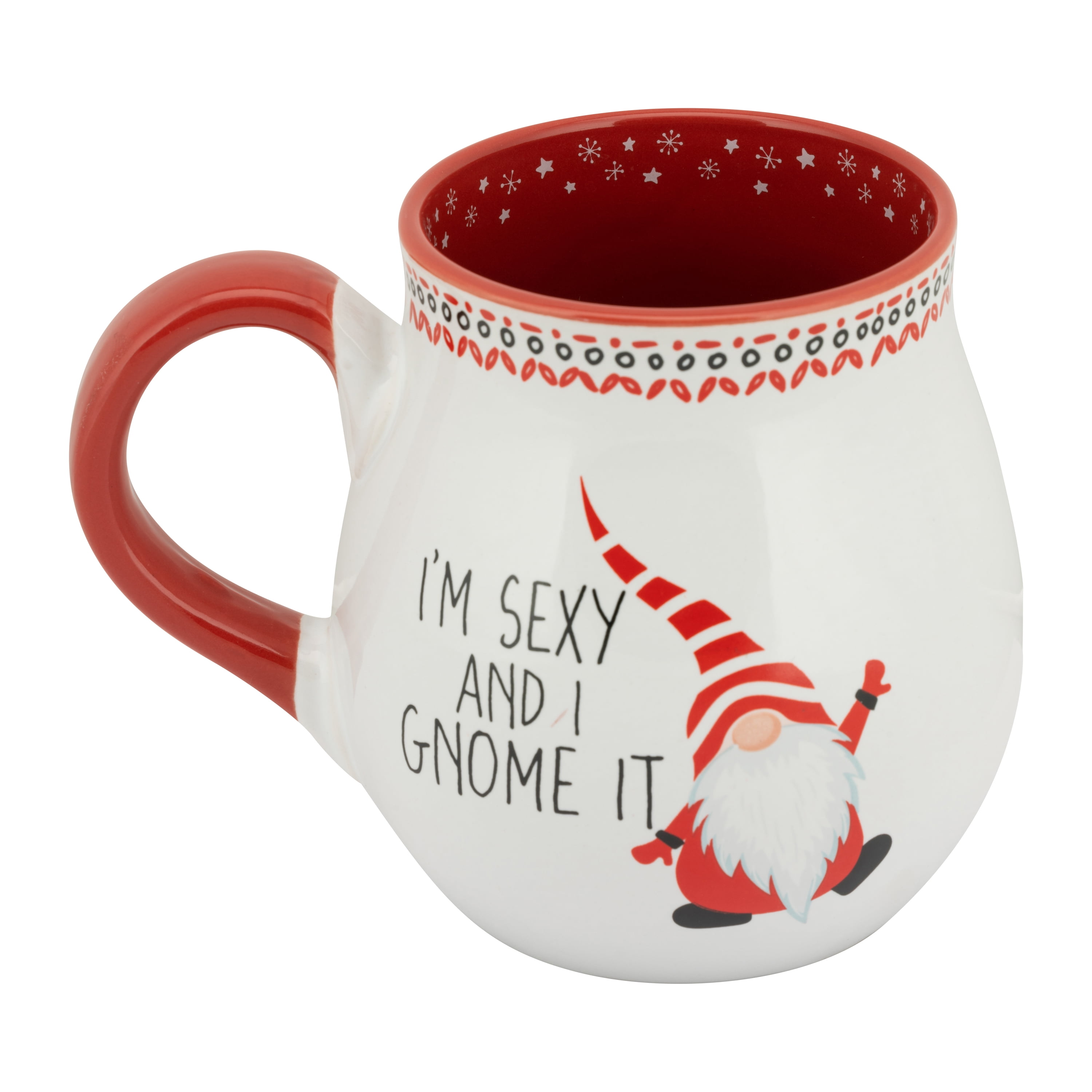 10 Strawberry Street 16 Oz Christmas Boba Mugs, Set of 4