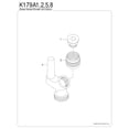 thumbnail image 3 of Kingston Brass K179A1 Trimscape Hand Shower Pin Wall Hook with Hose Outlet, Polished Chrome, 3 of 5