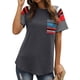 thumbnail image 4 of Guardurnaity Top con dobladillo en la parte delantera a rayas para mujer Prendas para la parte del cuerpo Gris XXL, 4 of 6