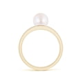 thumbnail image 2 of ANGARA Japanese Akoya Cultured Pearl Triple Split Shank Ring in 14K Yellow Gold for Women | June Birthstone, Birthday, Anniversary, Jewelry Gift for Women | Pearl Ring, 2 of 8