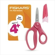 Fiskars Pointed-Tip Kids School Scissors (5 in.) with Sheath; Pink