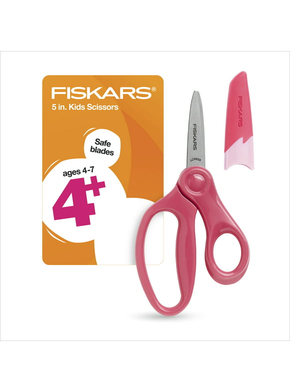 Fiskars Pointed-Tip Kids School Scissors (5 in.) with Sheath; Pink