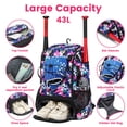 thumbnail image 4 of Bolsa de softball GOTECH para jóvenes y adultos con gancho para vallas, color rosa, 4 of 6