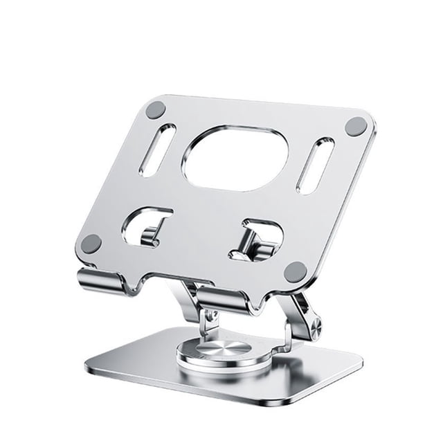 ZheElen Desk Tablet Stand Home Office Stable Adjustable Fixed Rack Tabletop Fixator Aluminum Alloy Support Bracket Accessory Silver