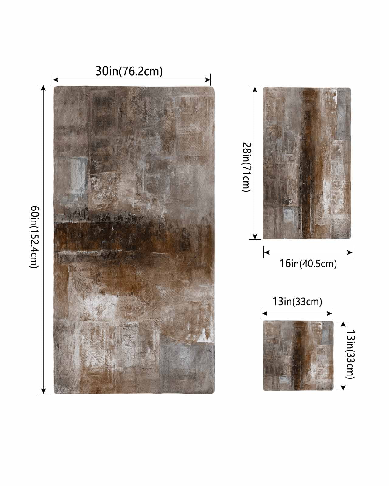 Brown Bath Towels for Bathroom Set,Luxury Microfiber Towels Gifts for Women,Beach Kitchen Hand Hair Face Towel and Dish Washcloth,Retro Oil Painting Modern Abstract Art Aesthetics Towels+Set