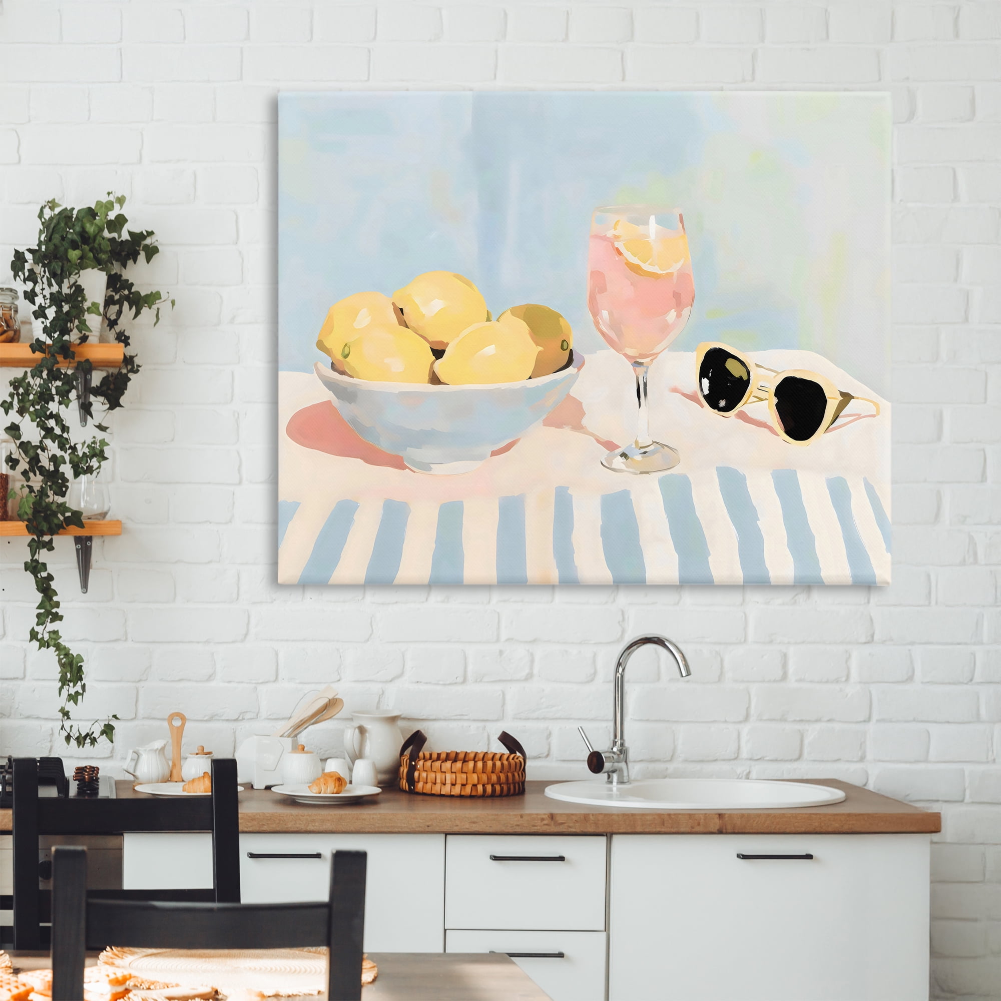 Stupell Industries Aperol & Summer Lemons Canvas Wall Art, design by Sisi and Seb