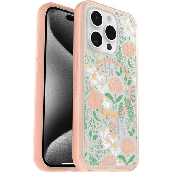 Otterbox Symmetry Series  Case With MagSafe for iPhone 15 Pro Max, Peachy Bloom