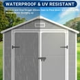 thumbnail image 6 of Amopatio Outdoor Storage Shed 6x4.5 FT, Resin Outside Sheds & Outdoor Storage Plastic for Trash Can, Bike, Lawnmower, Generator, Tool Shed with Lockable Door for Backyard, Lawn, Patio, Grey & White, 6 of 7