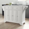 thumbnail image 2 of Crosley Furniture Lafayette Wood Granite Top Kitchen Island in White, 2 of 8