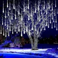 thumbnail image 3 of 32/24/16/8 Tubes Meteor Shower LED String Lights Holiday Lighting Garden Rain Drop Falling Wedding Party Christmas Decorations, 3 of 5