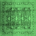 thumbnail image 1 of Ahgly Company Indoor Square Oriental Emerald Green Traditional Area Rugs, 7' Square, 1 of 4
