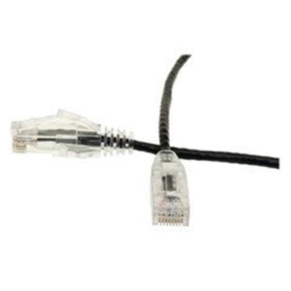 CableWholesale 10X8-82210 10 ft. Slim Cat6 Ethernet Patch Cable - Snagless Boot, Black
