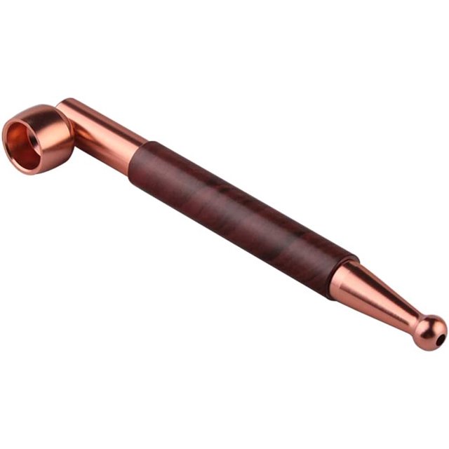 Pipa para fumar, porta cigarrillos, funcional para cigarrillos, tabaco enrollado, porta cigarrillos con cabeza de metal extraíble TUNC Sencillez