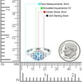 thumbnail image 4 of Cushion Cut Art Deco Ring Aquamarine CZ 925 Sterling Silver Size 5, 4 of 6