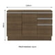 thumbnail image 4 of Mueble de Cocina Para Tarja MADESA Glamy 120 cm 2 Puertas 3 Cajones Marrón, 4 of 9