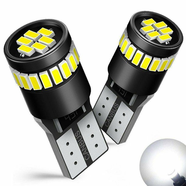 Paquete De 2 Piezas/Cuña De Coches Canbus T10 W5W Bombillas Led Súper Brillantes/Luces De Matrícula De Cortesía Para Puerta De Mapa De Domo De Lectura Interior Del Coche/Accesorios Universales Para Au huangjie unisex