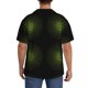 thumbnail image 3 of Balery Mandala With Marijuana Leaf Camisa Casual de Manga Corta con Botones para Hombre, Texturizada, Estilo Cubano, para Playa, Verano-X-Large, 3 of 5