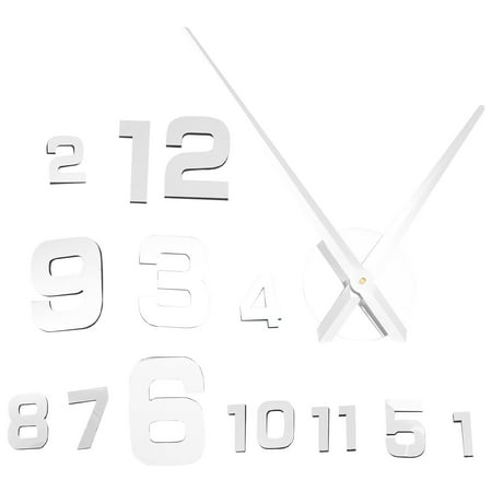 Clocks Wall Bling Bedroom Decor Silent Unique Modern Oversized Mute Metal Eva Acrylic Office