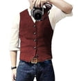 thumbnail image 3 of Chalecos de negocios casuales para hombres, chaleco ligero, chaleco de traje ajustado, 3 of 5