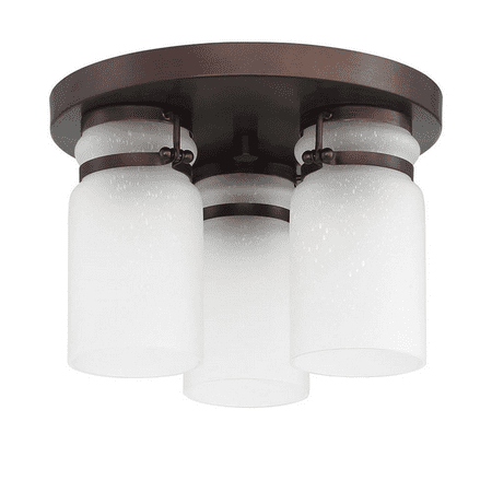 

Sunset Lighting Qairo 3Lt Mb Flush Mount With Frosted Seeded Glass Provincial Bronze