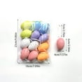 thumbnail image 2 of Easter Egg Decoration, Ongmies 12/18 Pack Easter Egg Ornament Easter Colorful Egg Printed Easter Eggs Foam Easter Tree Decoration for Easter Spring, B, 2 of 8