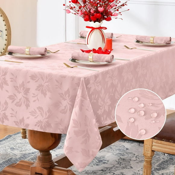 Mantel Romanstile Jacquard impermeable 150x210 cm rosa