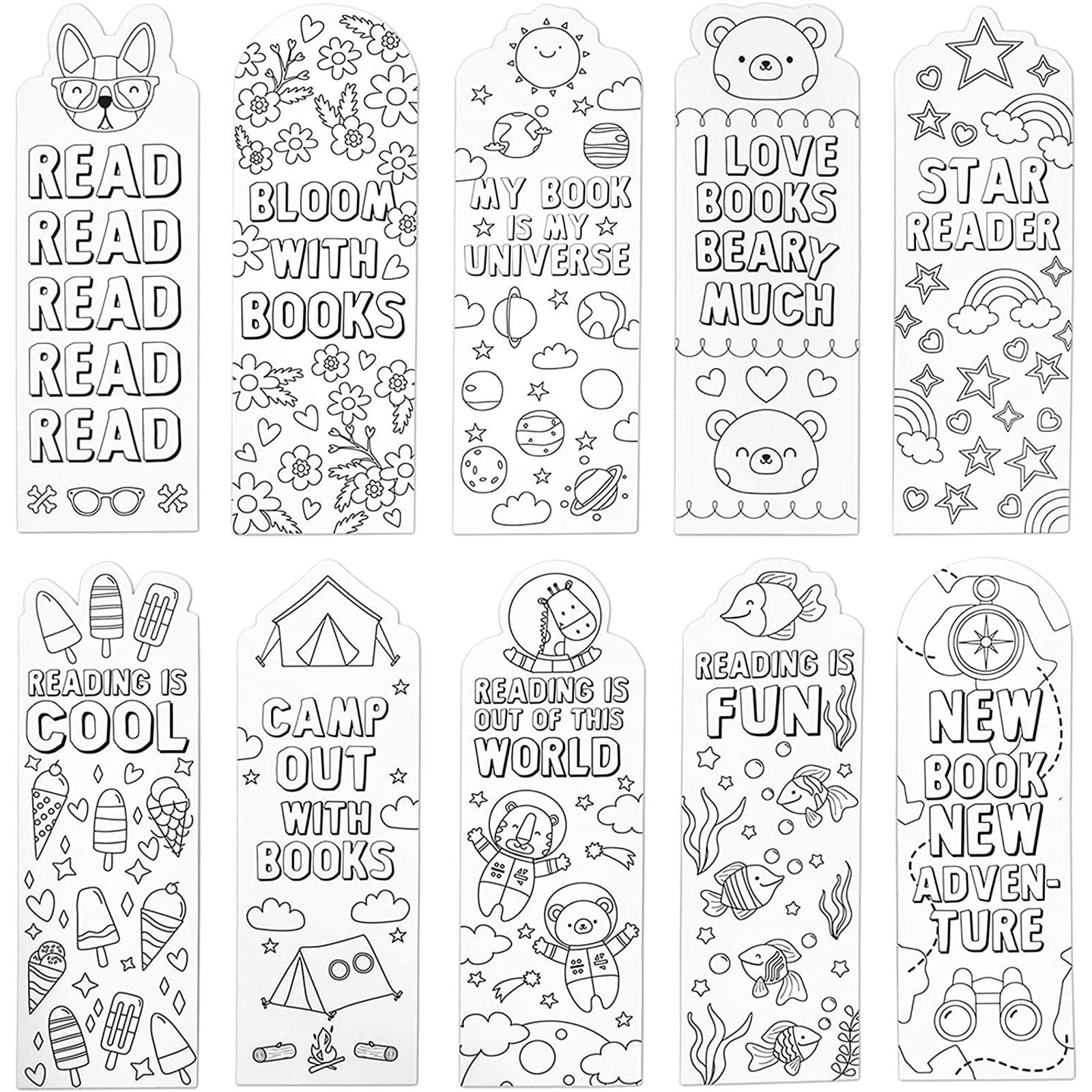 Wooden Childrens Kids Boys Girls Bookmark Bookmarks Book Marks Party Bag Toys 