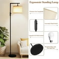 thumbnail image 2 of Coliware Arc Floor Lamp, Modern Arched Standing Lamp with Knob Switch, Tall Pole Reading Light for Living Room Bedroom Office, LED Bulb Included & 3 Color Temperatures, 2 of 8