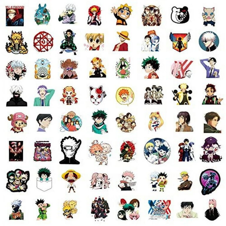 200PCS Anime Stickers Mixed Pack,Trendy Various Manga Stickers Vinyl Decals  for Hydroflask Water Bottles Book MacBook Laptop Phone Case
