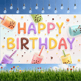 thumbnail image 7 of Yatrandify Colorful Theme Birthday Banner Decorative Design Boba Tea Birthday Décor for Kids Party Celebration Holiday, 7 of 7