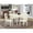 Linen White, variant on East West Furniture Dining Room Set Mahogany, MZDU5-MAH-LC