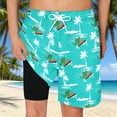 thumbnail image 2 of JIAYUE Boys Swim Trunks With Compression Liner Pockets Drawstring Cartoon Dinosaur Prints Swimwear Bottoms For Beach Vacation Kids Comfortable Swimming Shorts, 2 of 4