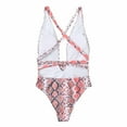 thumbnail image 5 of Lolmot Women's One-Piece Swimsuits Bikini Sets for Women Women's Sexy Deep V Lace Up One-Piece with Printed Swimsuit Long Skirt Set, 5 of 5