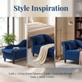 thumbnail image 5 of Modern Velvet Chaise Lounge with Storage, Upholstered Lounge Sofa Chair with Armrest Lumbar Pillow and Nailhead Trim, for Living Room Bedroom Apartment, 5 of 17